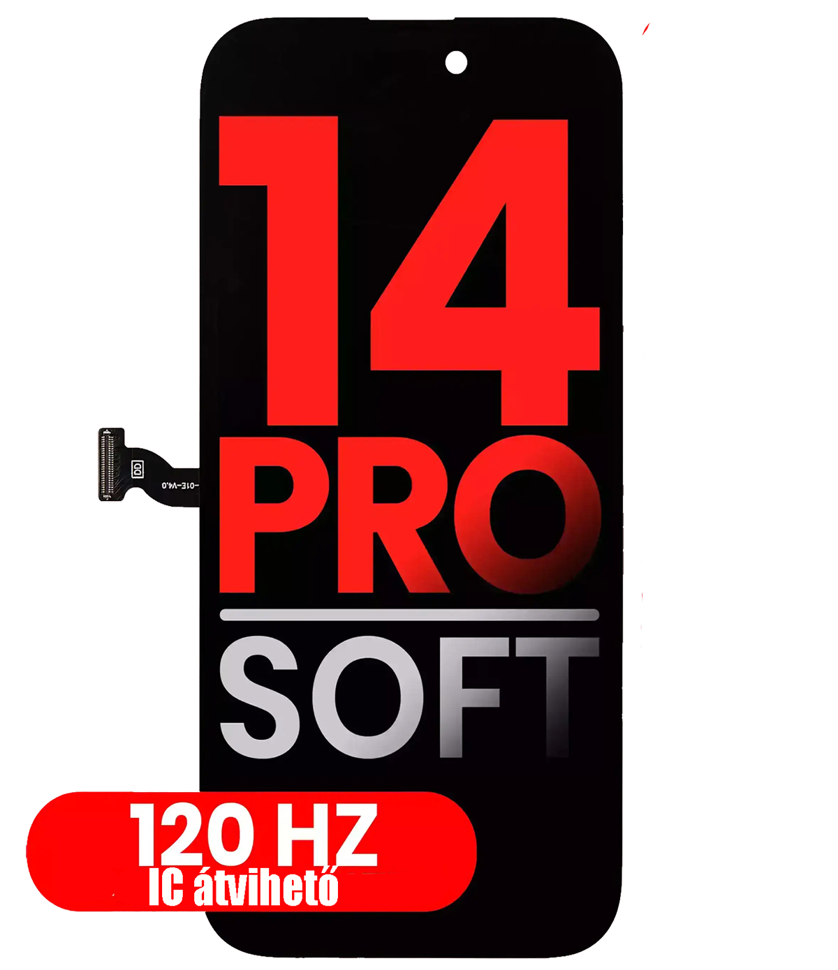 Apple iPhone 14 Pro Kijelző - Prémium Soft OLED 120Hz